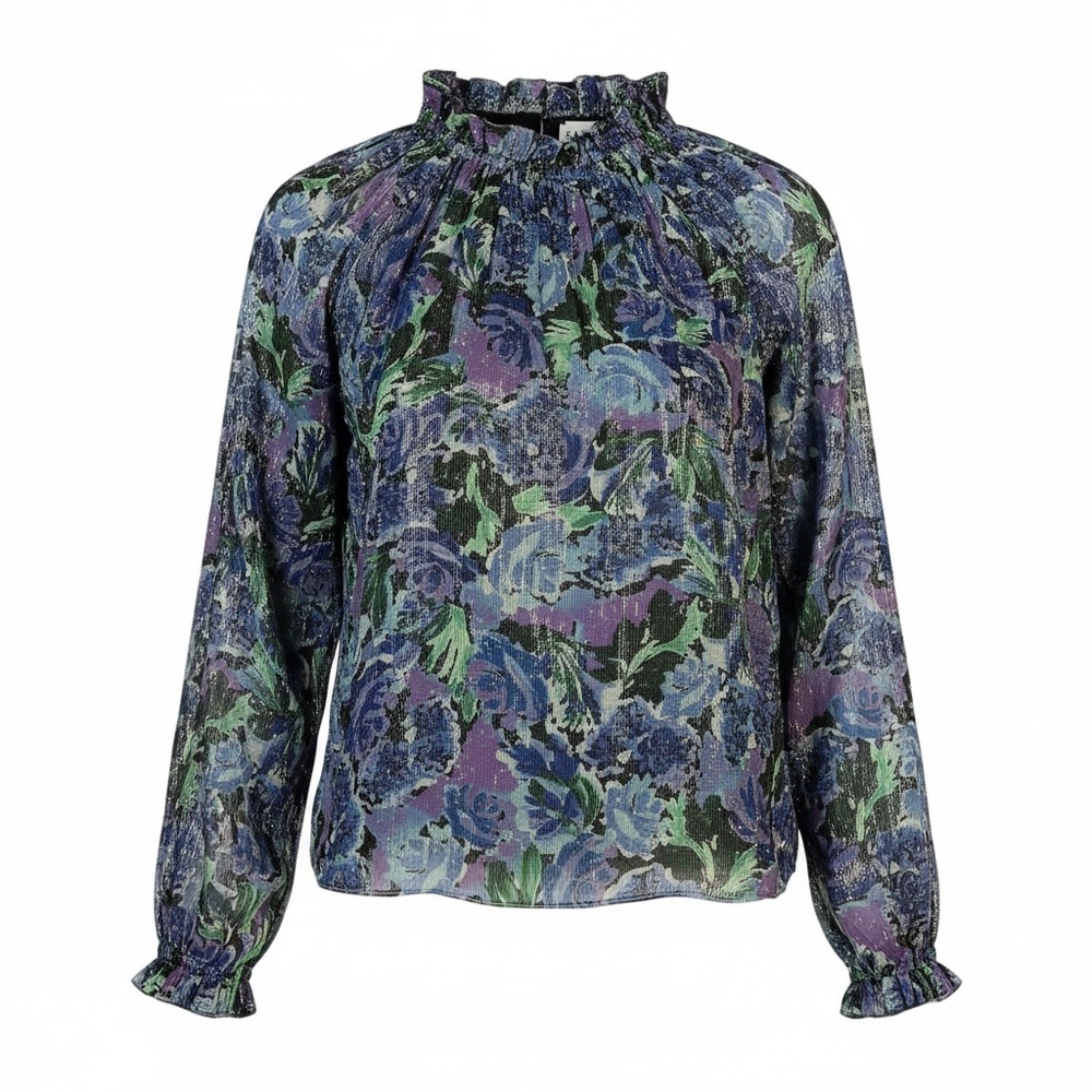 Saylor Metallic Floral Lurex Blouse – Size M - Retail $229 - Holiday Sparkler
